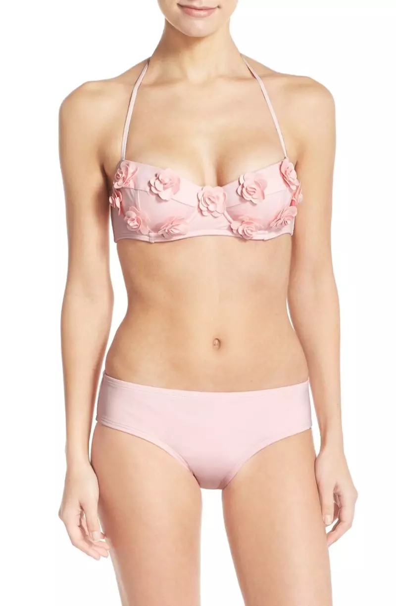 Kate Spade Playa de Palma Floral Applique Underwire Bikini ထိပ်တန်း