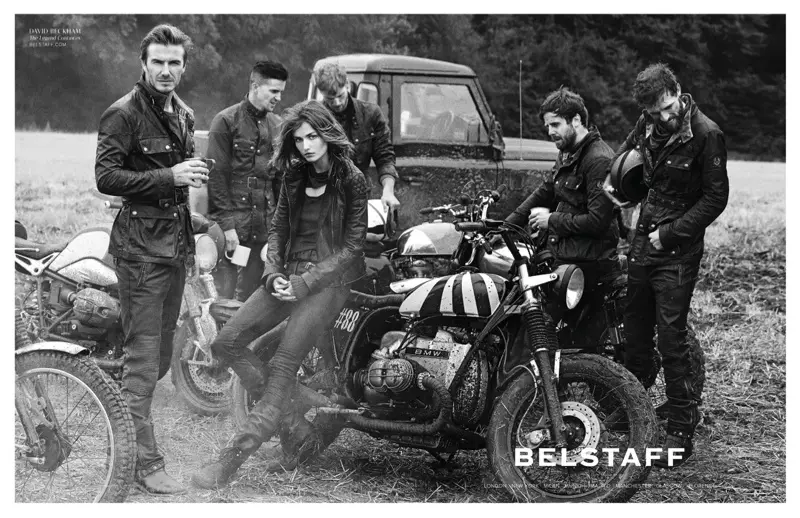 Peter Lindbergh ၏ Belstaff Spring 2014 Campaign အတွက် Andreea Diaconu နှင့် David Beckham