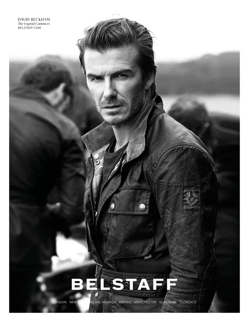 Андреа Дьякону и Дэвид Бекхэм в рекламной кампании Belstaff Spring 2014 Питера Линдберга