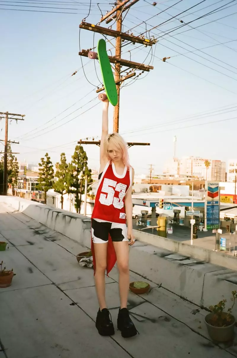 Charlotte Free Sports Vibrant Summer Looks for Elle Girl Japan by Jason Lee Parry