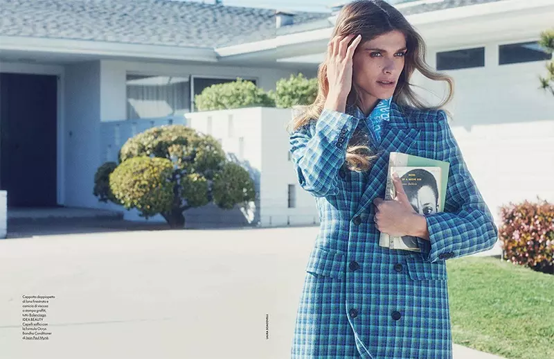 Elisa Sednaoui Poses in 70's Inspired Looks for ELLE Italy