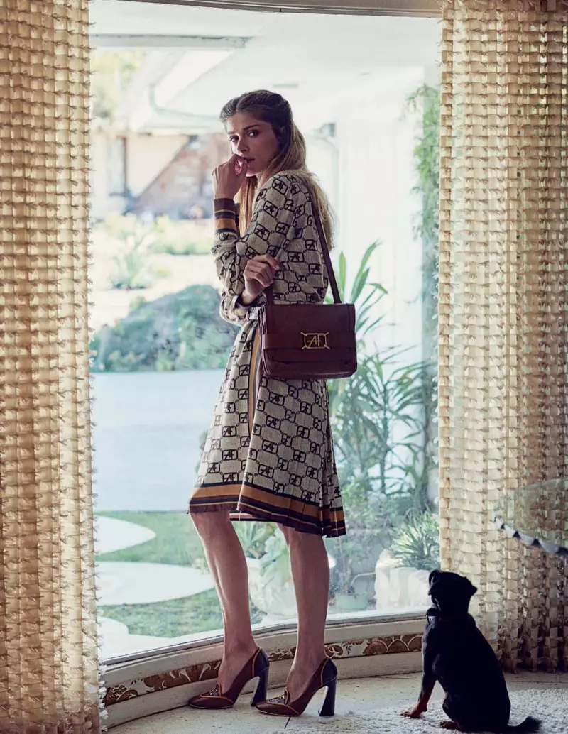 Elisa Sednaoui Poses in 70's Inspired Looks for ELLE Italy