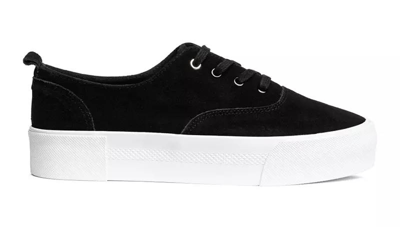 H&M Suede Platform Sneaker $59,99