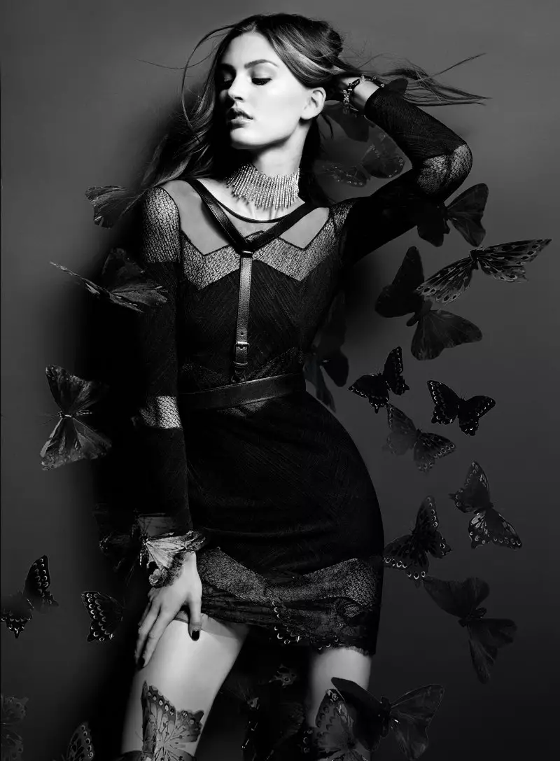 Ali Stephens é sensual em rendas para BCBG Magazine Outono 2012 por Alisha Goldstein