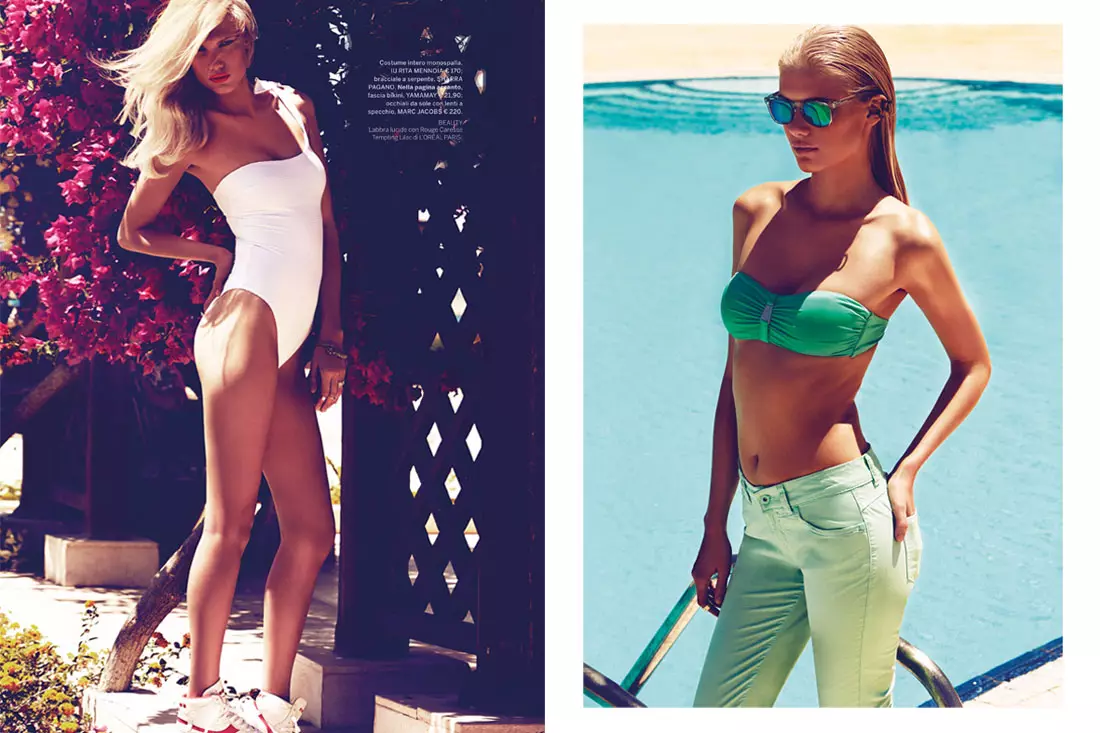 Yulia Terentieva Hits the Beach vir Gioia Magazine deur Alvaro Beamud Cortes