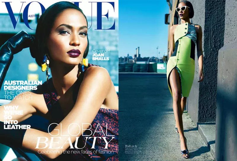 Joan Smalls oleh Kai Z Feng untuk Vogue Australia Mei 2012