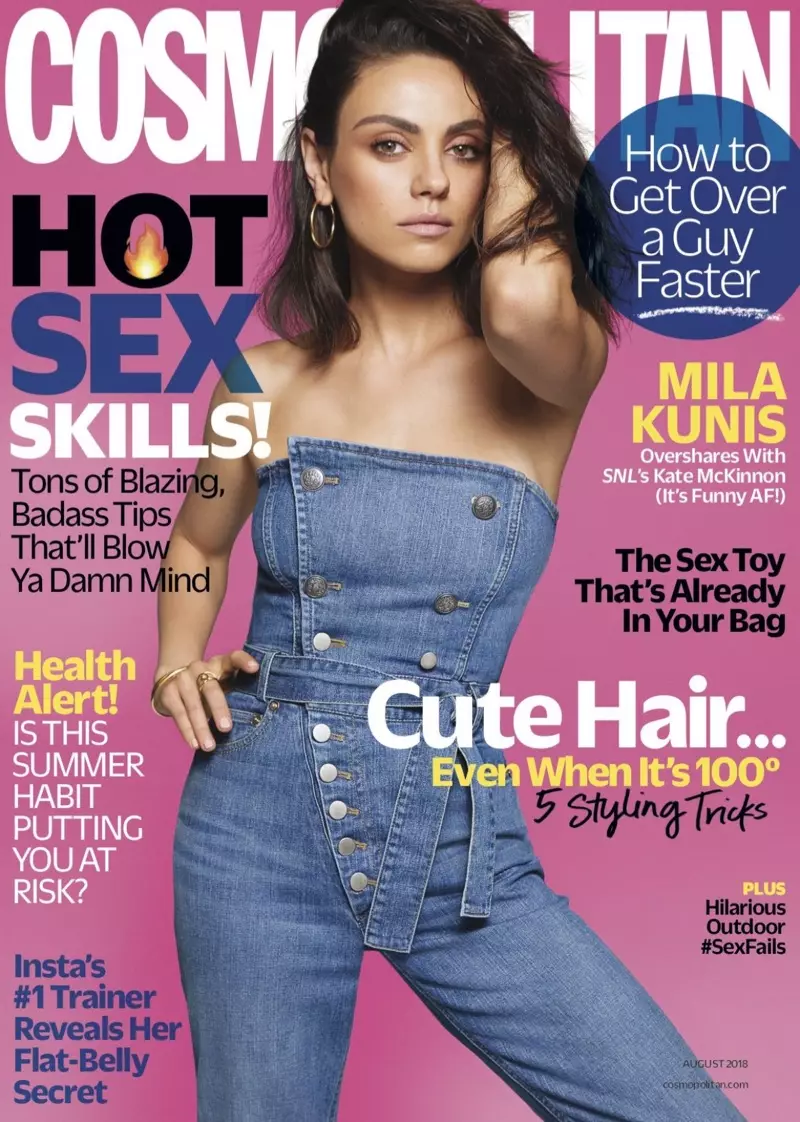 Mila Kunis sou Kosmopolitan Out 2018 Cover