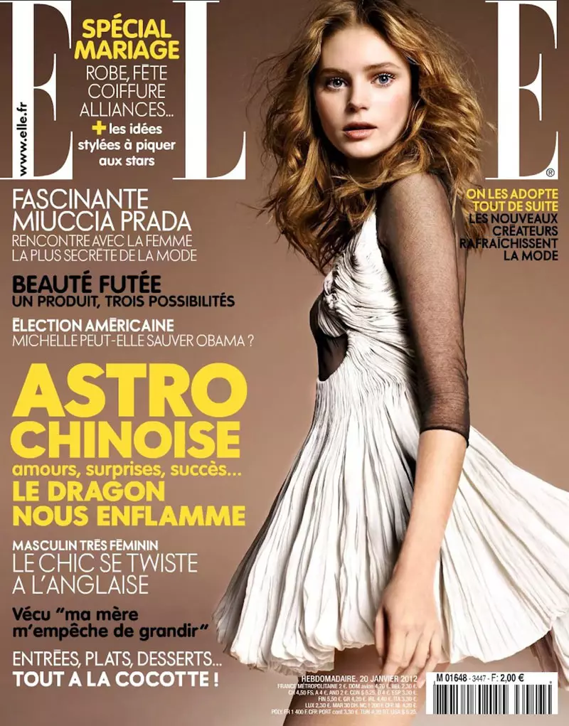 Juju Ivanyuk por Marcin Tyszka para Elle France janeiro 2012