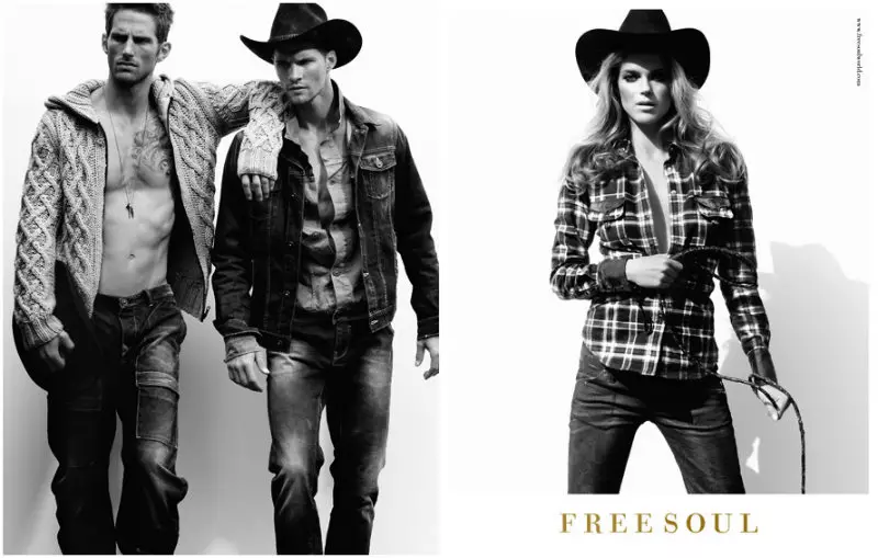 Shannan Click para la campaña Freesoul Fall 2011 de Yu Tsai