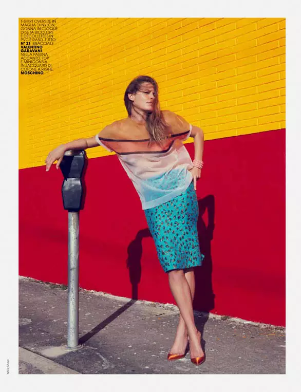 Tanga Moreau Dons Graphic Prints pour Marie Claire Italia février 2013 par Nagi Sakai