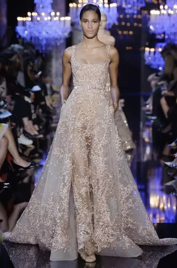 Elie Saab Fall Couture kolekcija yra odė šviesos miestui