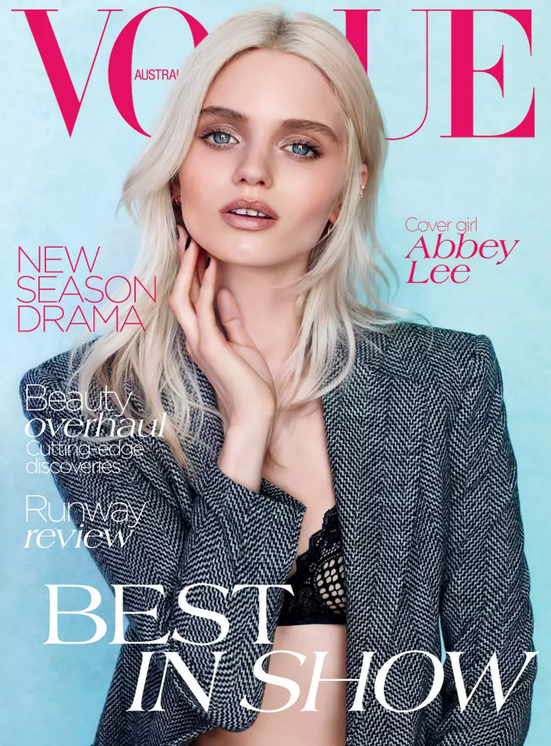 Abbey Lee Kershaw stávkuje v srpnovém natáčení obálky časopisu Vogue Australia od Nicole Bentley