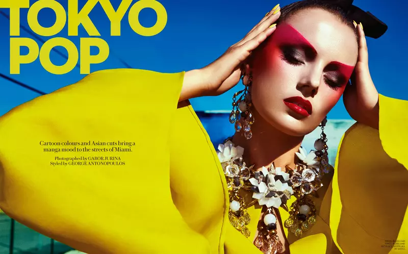 Karina Gubanova, Gabor Jurina tarafından Mayıs 2013 Modası için Tokyo Glam