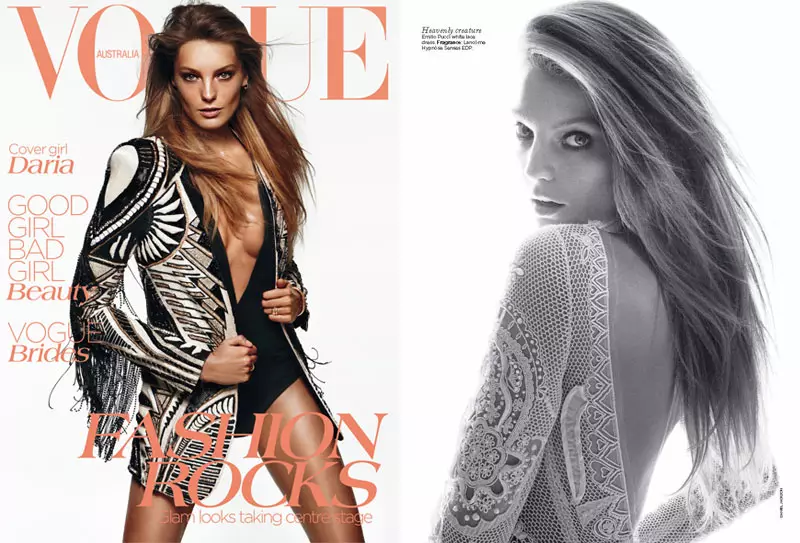 Daniel Jackson-ek Daria Werbowy Vogue Australiarako 2012ko ekainean