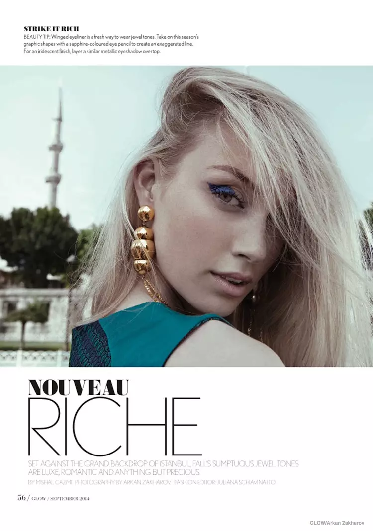 Dauphine McKee en Rich Jewel Tones para GLOW de Arkan Zakharov