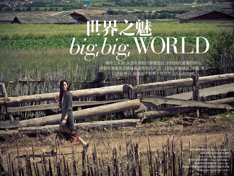 Liu Wen Stars ក្នុងខែធ្នូ ឆ្នាំ 2013 Cover Shoot ពី Elle China