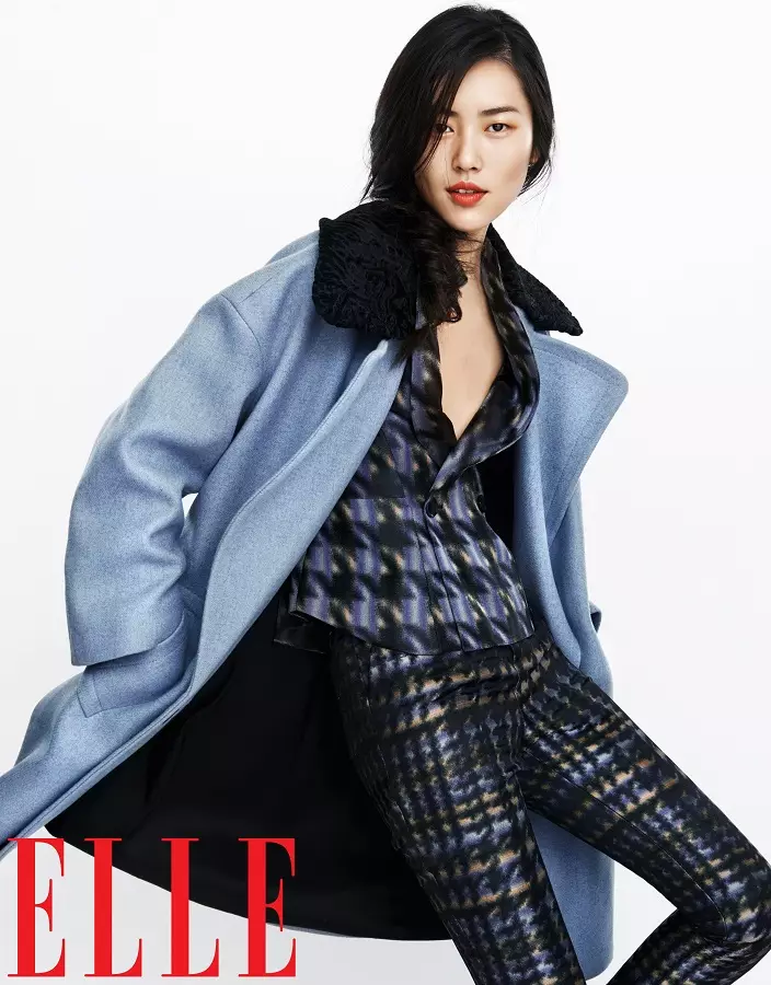 Liu Wen Models Fall trông cho Elle China số tháng 9