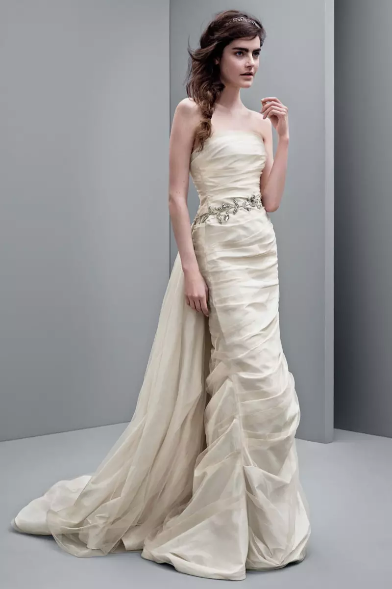 ສີຂາວໂດຍ Vera Wang 2014 Dress Wedding ຫຼຸດລົງ