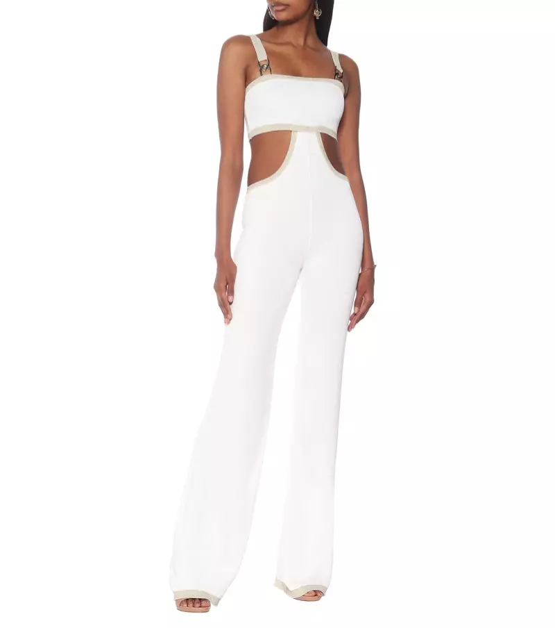 “Balmain x MyTheresa Cut-Out Trikota Jumpsuit” 2750 dollar