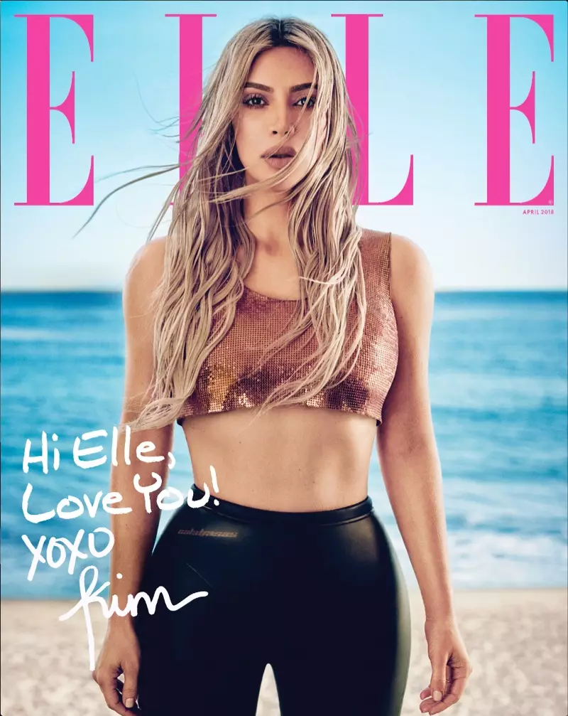 Kim Kardashian a la portada d'ELLE d'abril de 2018