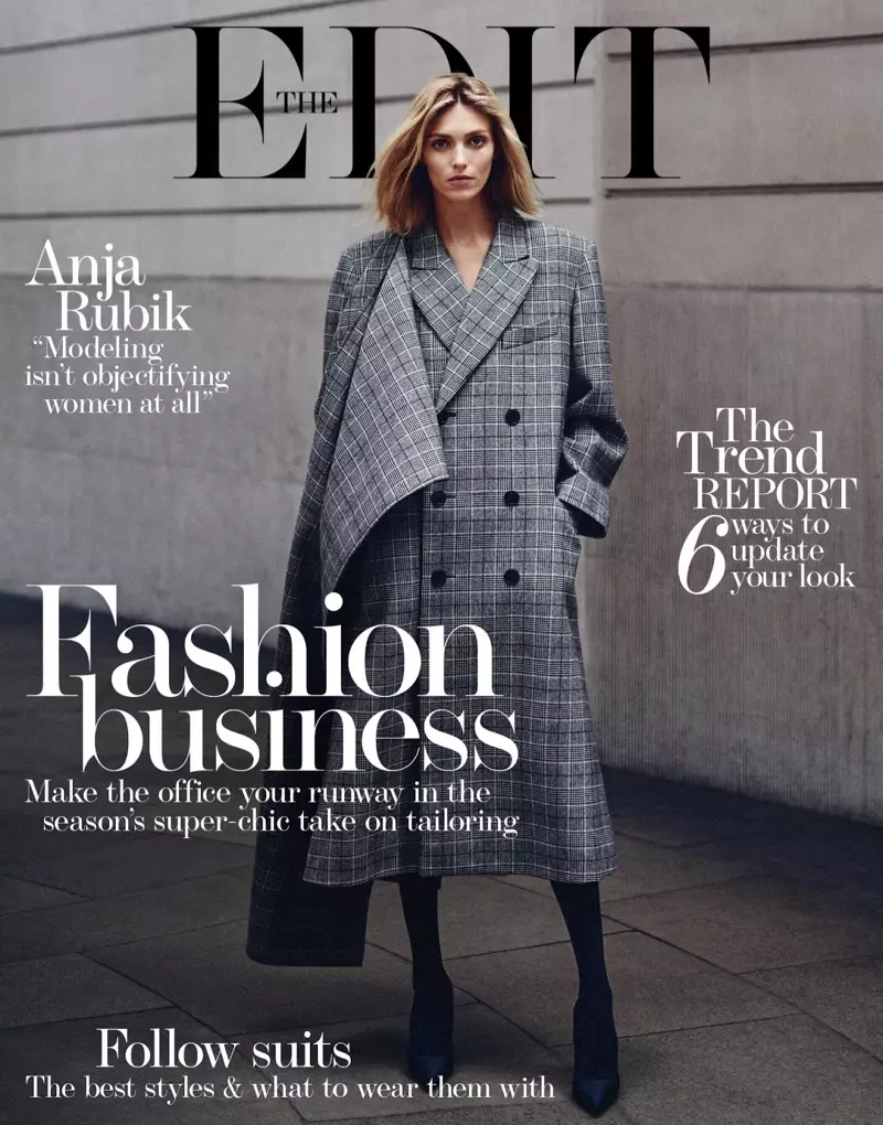 Anja Rubik se viste con estilo empresarial para The Edit