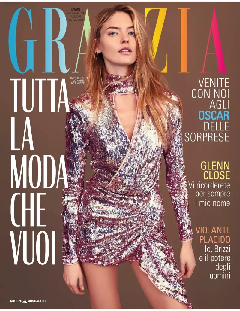 Martha Hunt Models Statement Fashions for Grazia Italy