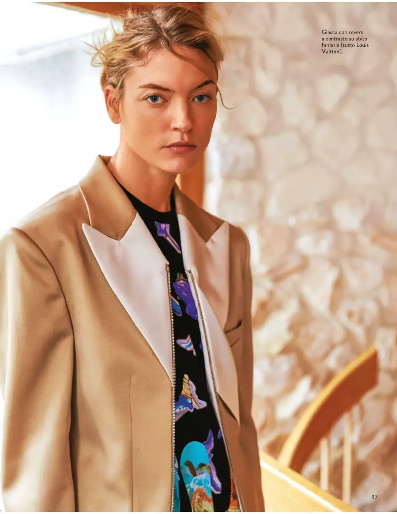 Nkwupụta nkwupụta Models Martha Hunt maka Grazia Italy