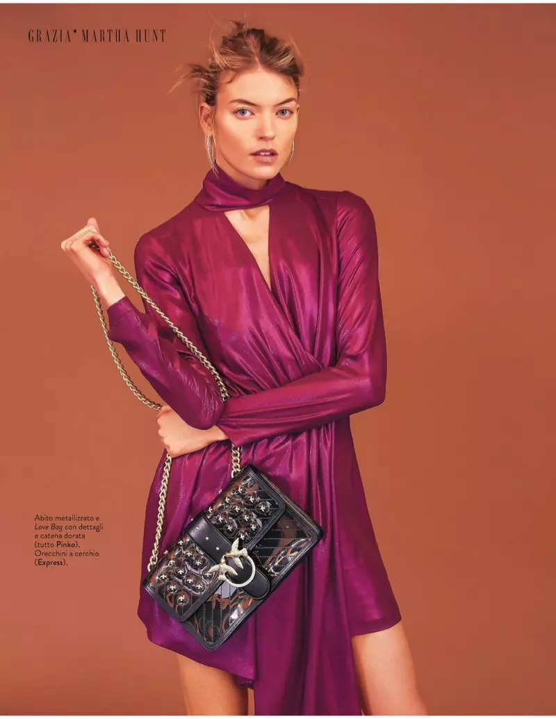 Martha Hunt Models Statement Fashions za Grazia Italy