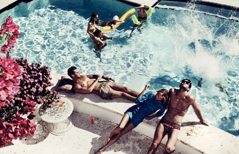 Valentina Zelyaeva's Chic Pool Party for Velvet June, Lensed by Marcus Ohlsson