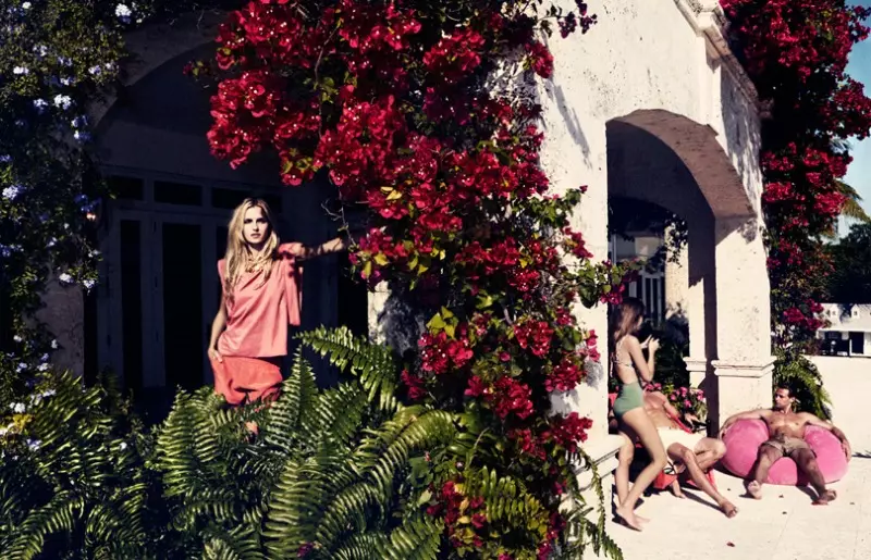 Valentina Zelyaeva's Chic Pool Party for Velvet June, Lensed by Marcus Ohlsson