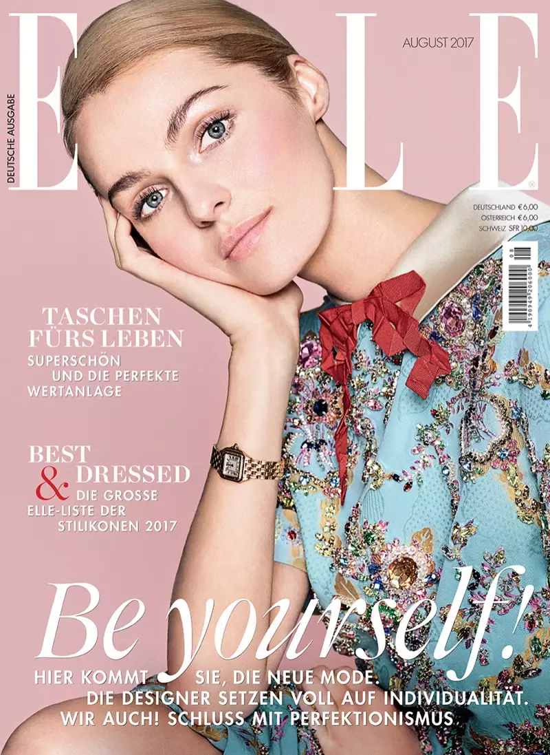 Валентина Зеляева снялась в моде All Red в ELLE Germany