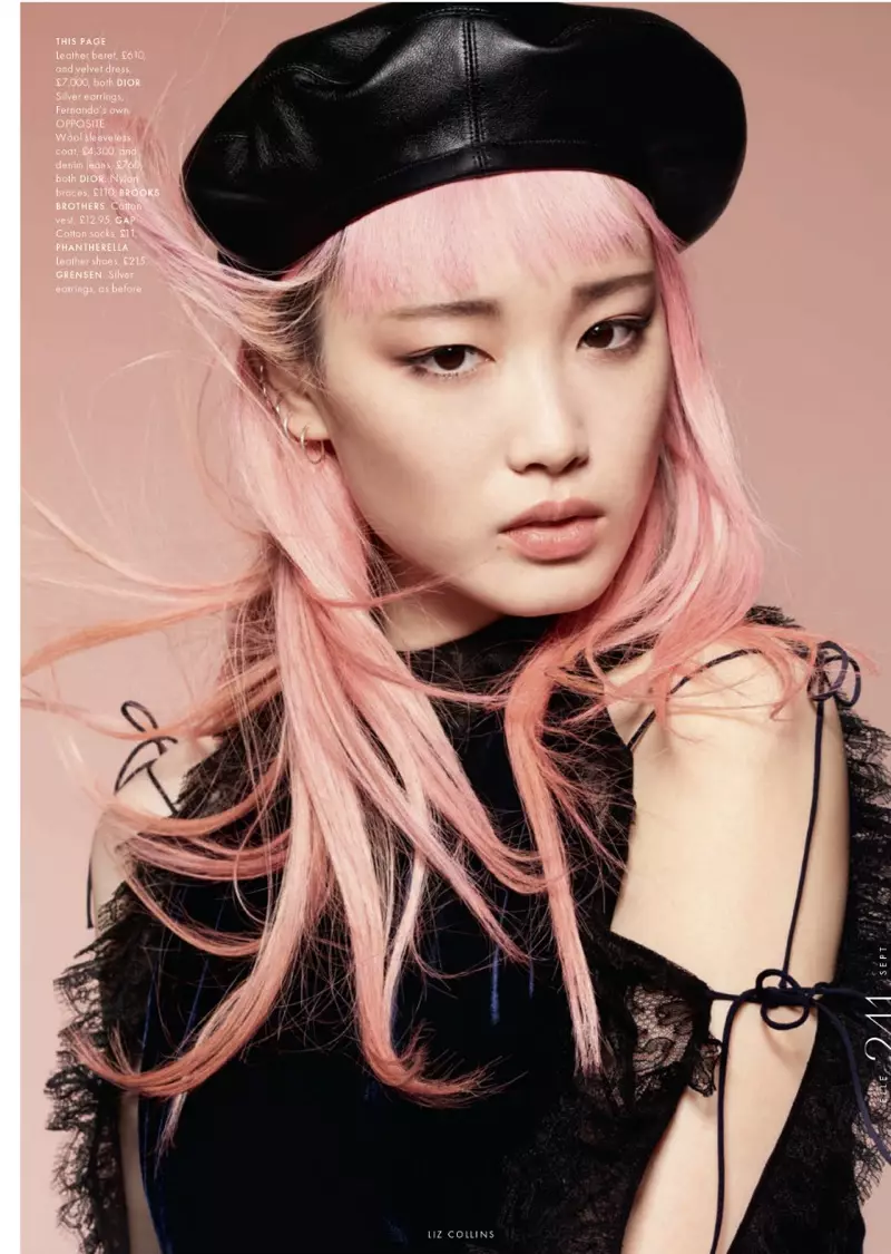 Fernanda Ly Captivates ni Dior ká Fall nwa fun ELLE UK