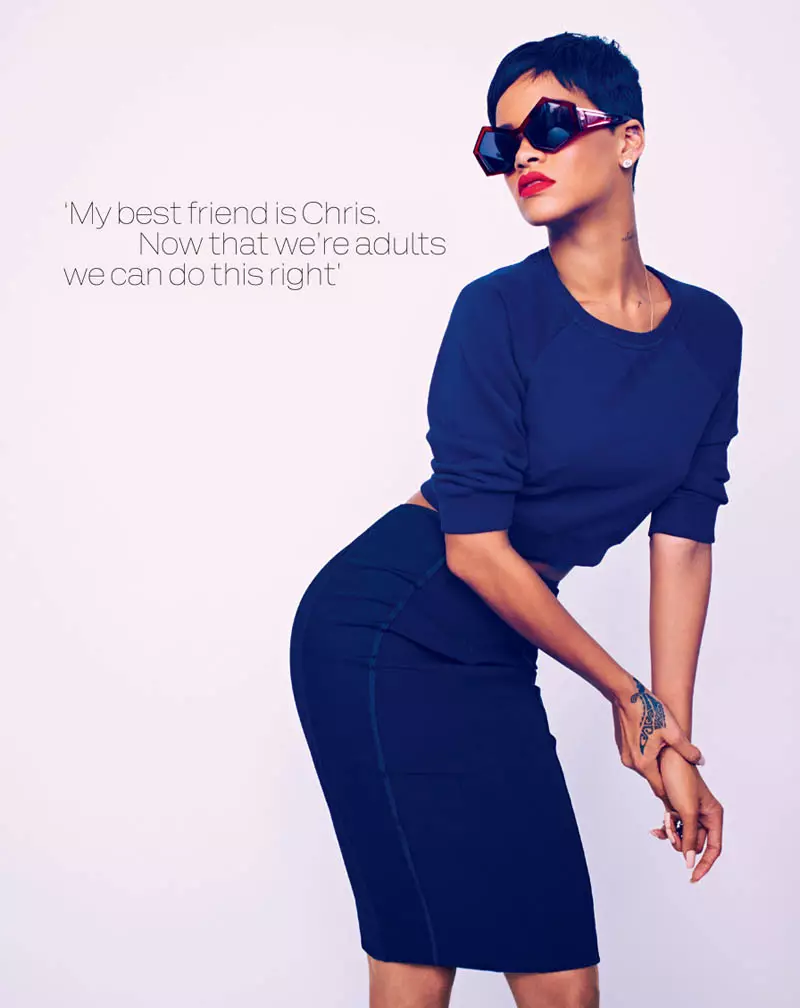 Rihanna schittert in Elle UK's April Cover Shoot door Mariano Vivanco