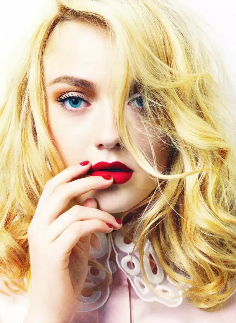 Dakota Fanning דורך David Slijper פֿאַר Elle UK פעברואר 2012