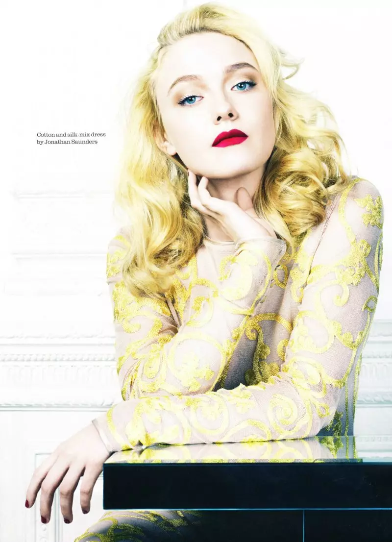 Dakota Fanning დევიდ სლაიპერის მიერ Elle UK 2012 წლის თებერვალში