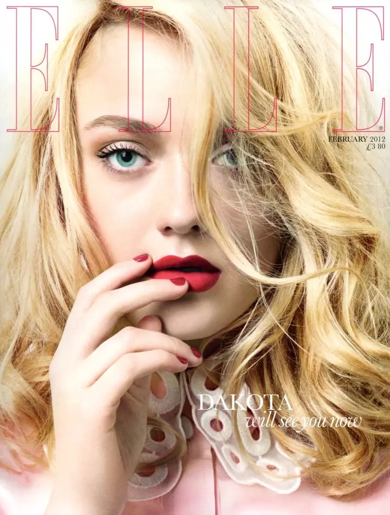 Dakota Fanning ni David Slijper para sa Elle UK Pebrero 2012