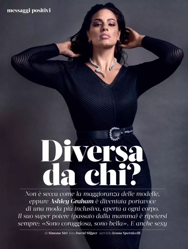 Ashley Graham โพสท่าในสไตล์ตัวหนาให้กับ Marie Claire Italy