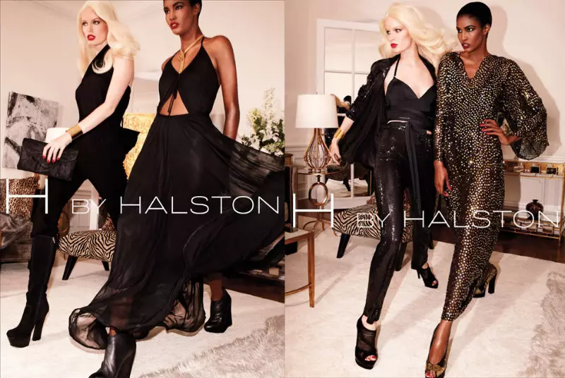 H аз ҷониби Halston Fall 2011 Маъракаи | Каролин Уинберг ва Сесили Лопес аз ҷониби Дэвид Ромер