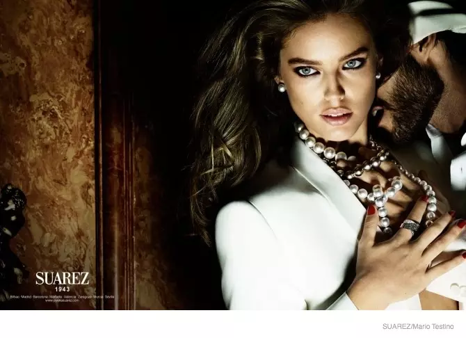 Emily DiDonato verleidt in de advertenties van Suarez Jewelry 2014