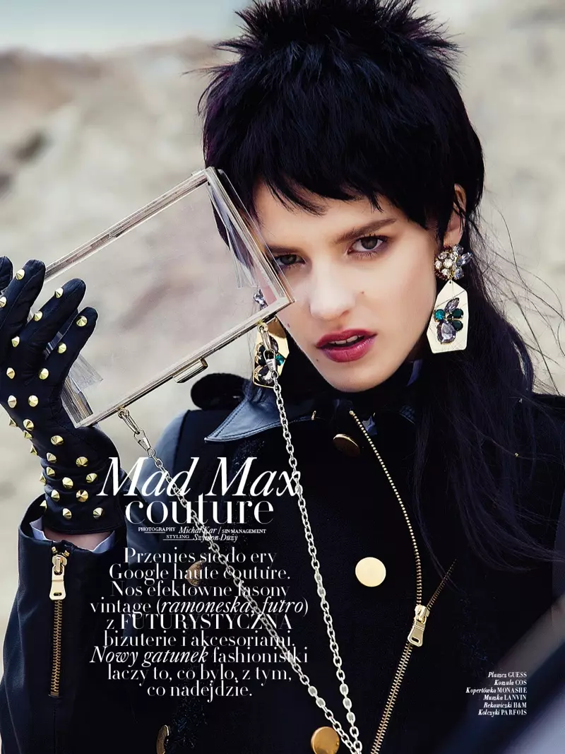 Asia Piwka nosi 'Mad Max Couture' za Glamour Poland Michala Kara