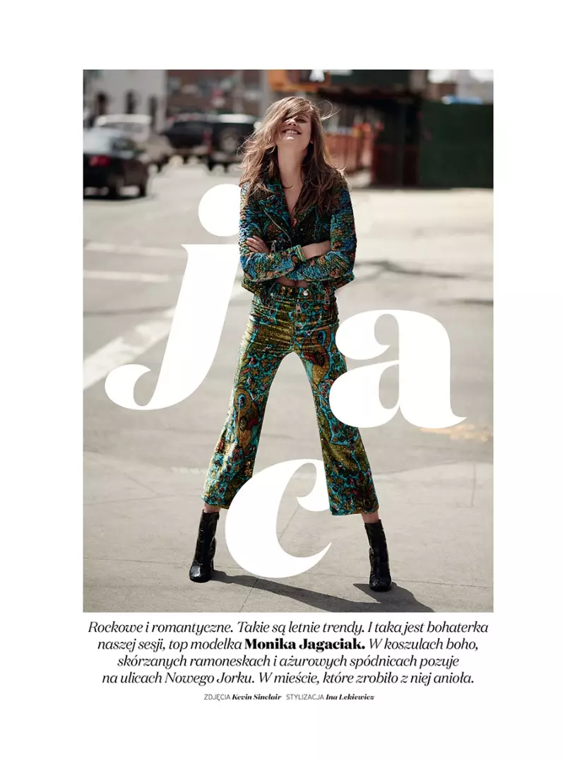 Jac Jagaciak je Rock & Roll Chic za ELLE Poland Kevina Sinclair-a