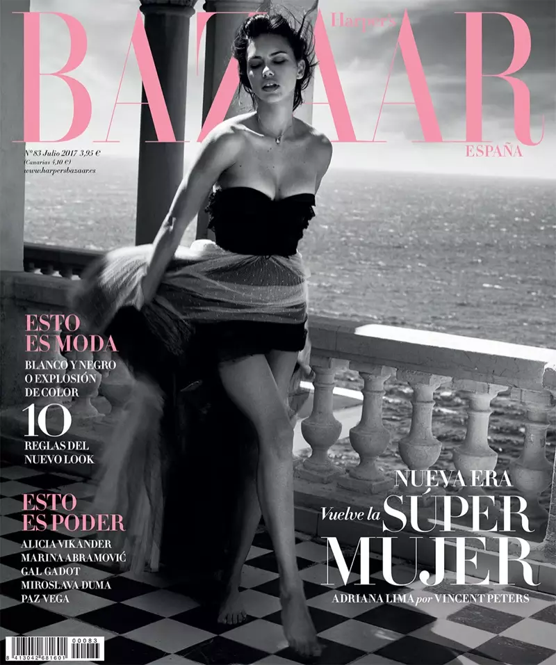 Адриана Лима на корица на Harper's Bazaar Испания юли 2017 г
