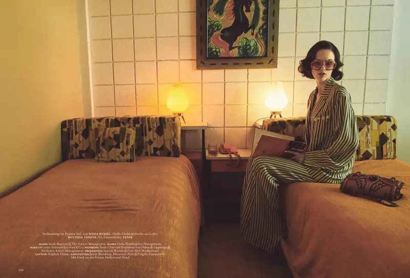 Sarah Brannon Models Retro Prints kwa Harper's Bazaar Germany