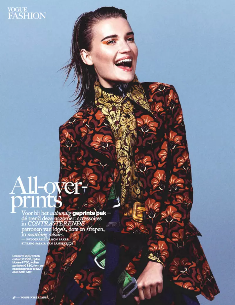 Damon Baker captura estilo colorido de outono para a Vogue Holanda setembro 2012