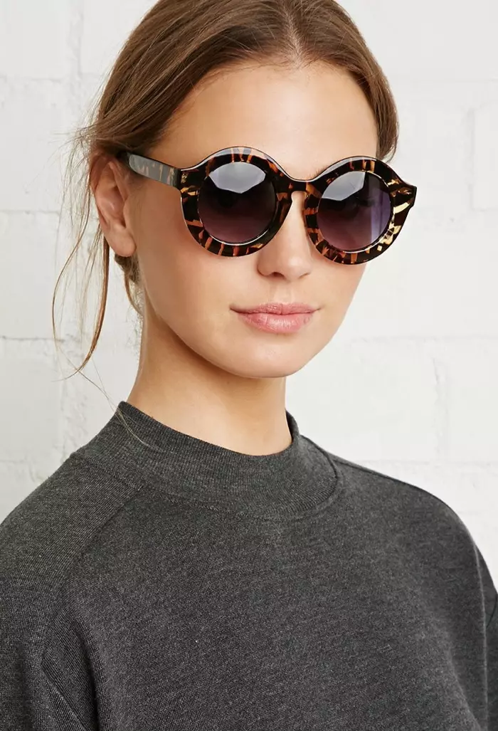 Forever 21 apaļas saulesbrilles ar abstraktu rakstu 5,90 USD