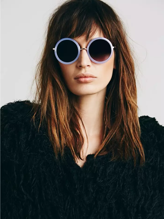 Free People Round Twiggy နေကာမျက်မှန် $28.00