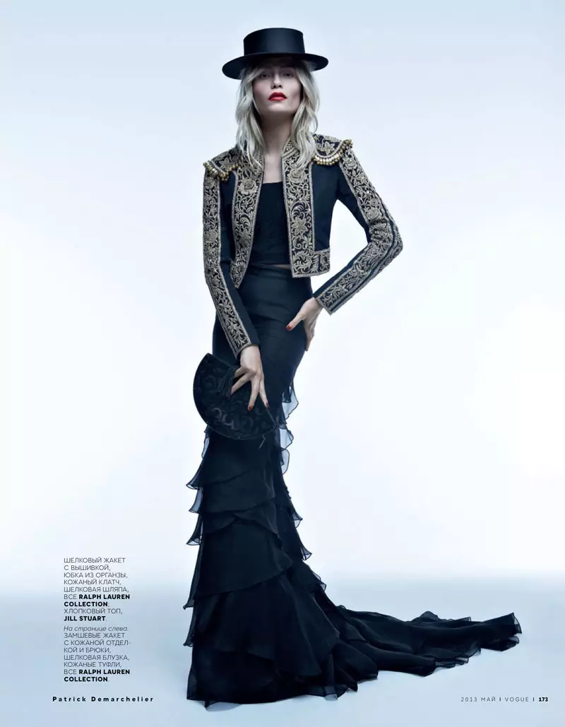 Natasha Poly modelleerib hispaania, flamenkostiili Vogue Venemaa jaoks mai 2013 autor Patrick Demarchelier