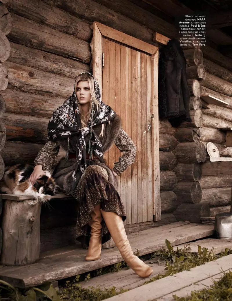 Maryna Linchuk nga Mariano Vivanco për Vogue Rusia