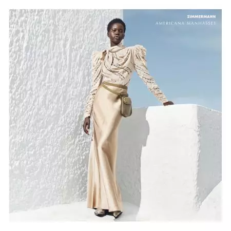 Adut Akech Jets sa Greece para sa Americana Manhasset Fall 2018 Campaign