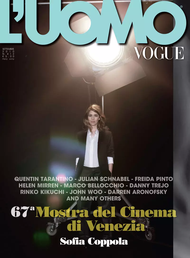 Sofia Coppola ដោយ Peter Lindbergh សម្រាប់ L'Uomo Vogue ខែកញ្ញា 2010